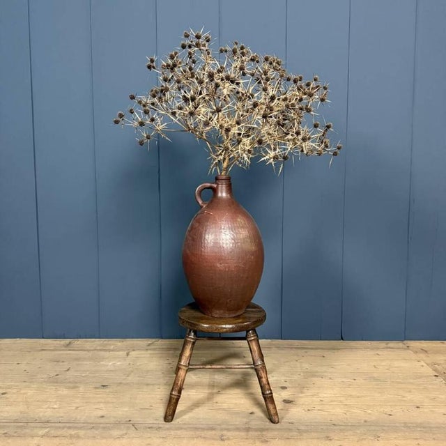 French "faux bamboo" stool made of beechwood. The name says it all: faux bamboo. This method of making furniture and...