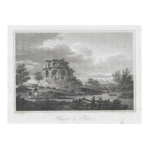Antique Temple of Pluto Engraving