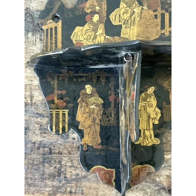 Vintage Asian Chinoiserie Folding Bracket For Sale In West Palm - Image 6 of 7