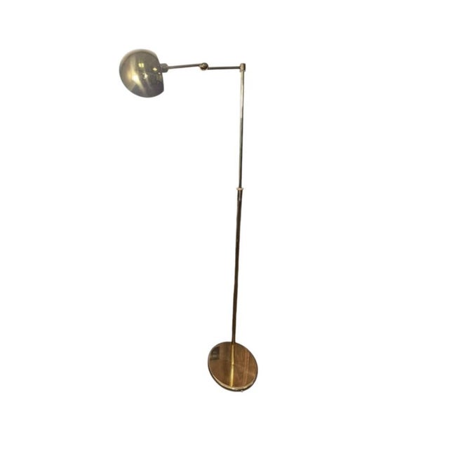 Brass Vintage Holtkotter Leuchten Brass Swing Arm Floor Lamp For Sale - Image 8 of 9