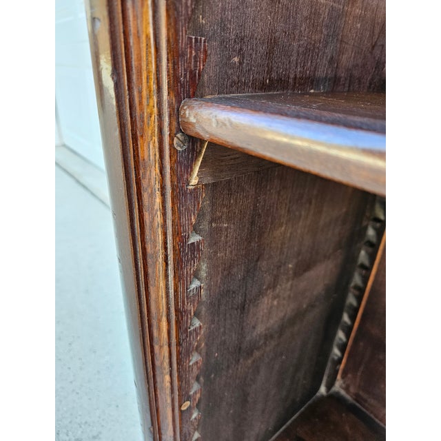 Antique Wooden Open Bookcase - Adjustable Shelf For Sale - Image 14 of 18