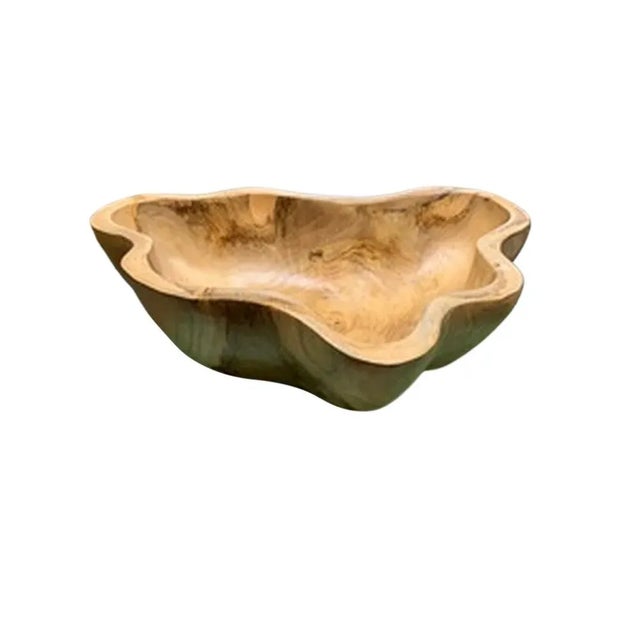 Contemporary Medium Wooden Bowl For Sale - Image 3 of 5