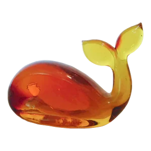 Art Glass Amber Whale