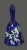 Fenton Art Glass Company Vintage Hand Painted Floral Blue Fenton Glass Bell Marked & Original Label For Sale - Image 4 of 5