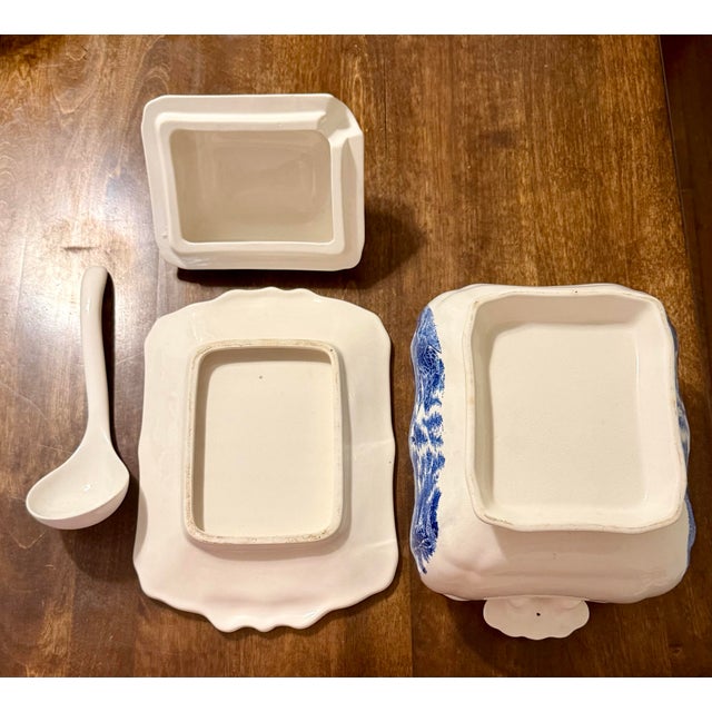 Trimont Ware Blue and White Castle Transfer Tureen Set - 3pcs For Sale - Image 4 of 12