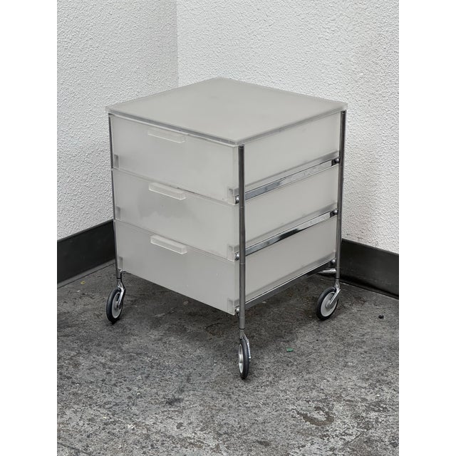 Antonio Citterio Antonio Citterio + Oliver Low for Kartell Matte Mobil Three Drawer Trolley For Sale - Image 4 of 12