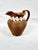 Late 19th Century French Brown Stoneware Bistro Pitcher With Relief Label For Sale - Image 4 of 10