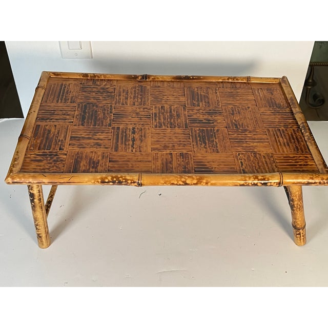 1960s Vintage Tortoise Bamboo Breakfast Lap Tray Folding For Sale - Image 5 of 5