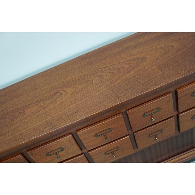 Vintage Dutch Hardwood Filing Cabinet For Sale - Image 9 of 18