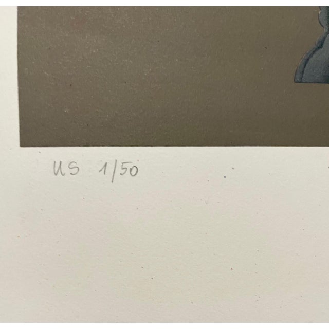 Wolfgang Hutter, Austrian Psychedelic Abstract Fire Tower Water Tower Silkscreen Wolfgang Hutter, 1974 For Sale - Image 4 of 5