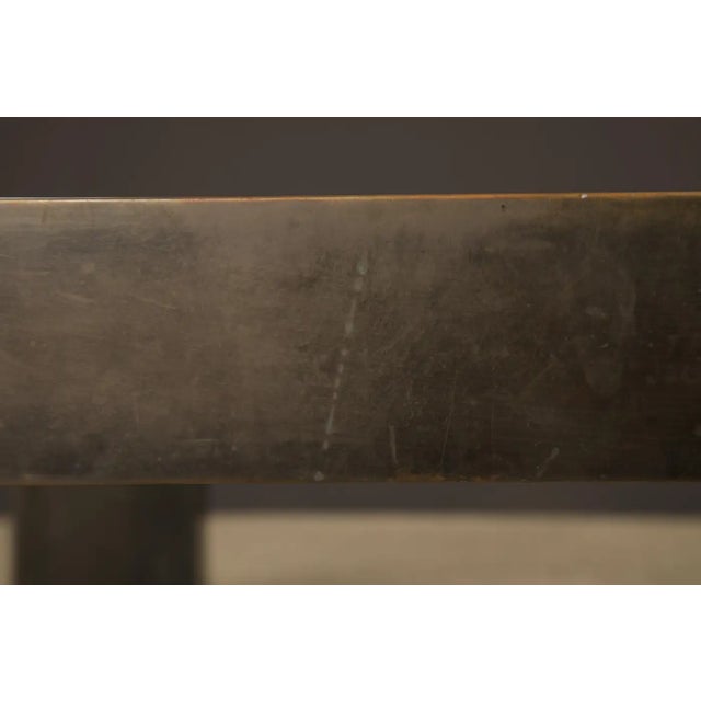 Karl Springer 'Banker' Coffee Table in Patinated Bronze and Lucite, 1970s For Sale - Image 13 of 17