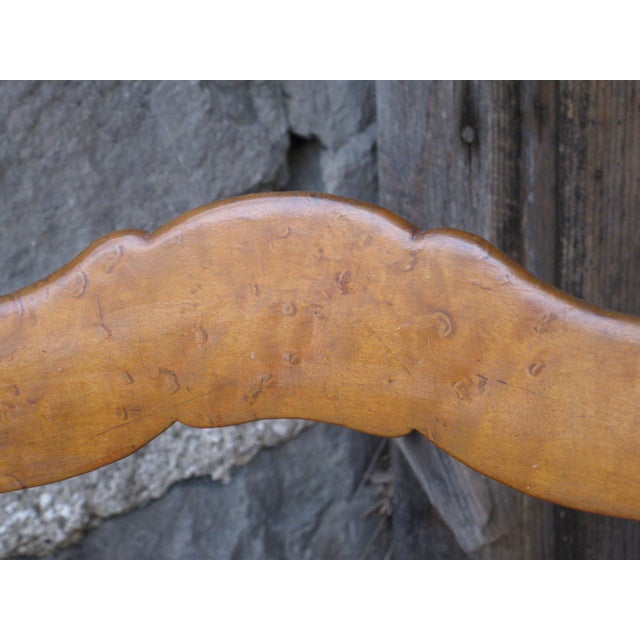 Antique Side Chair New Cane Seat Elegant Tiger & Bullseye Maple Cottage Bedroom For Sale - Image 6 of 18