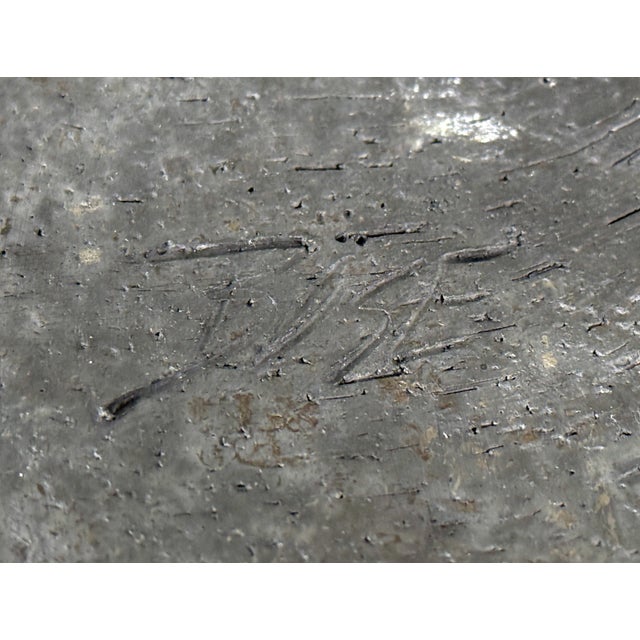 Black Vintage Studio Ceramic Raku Lidded Jar W/ Black and White Crackle Glaze by Mike Bose For Sale - Image 8 of 8