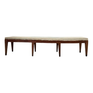 18c French Antique Directoire Walnut Bench For Sale