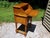 Vintage Solid Maple Slant Top Writing Desk Drop Front Secretary Desk For Sale - Image 12 of 18