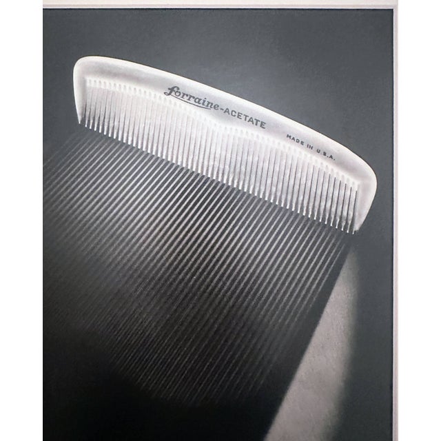 Black 1980s Original John F. Collins “Forraine-Acetate Comb” Photograph With Matting For Sale - Image 8 of 13