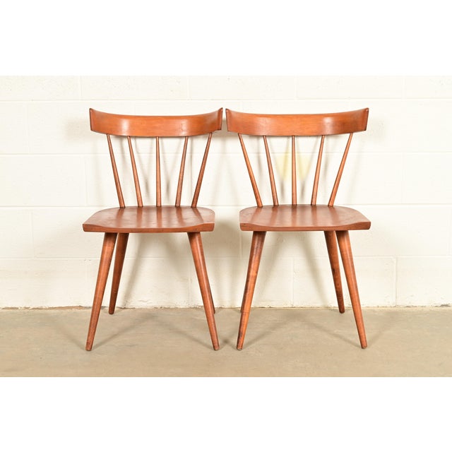 Paul McCobb Planner Group Mid-Century Modern Spindle Back Side Chairs or Dining Chairs, Pair For Sale - Image 14 of 14