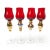 Mid-Century Modern Mid Century Modern Ruby Red & Gold Long Stemmed Venetian Glass Cordial - 4 Pieces For Sale - Image 3 of 4