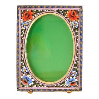 Midcentury Italian Micromosaic Picture Frame For Sale