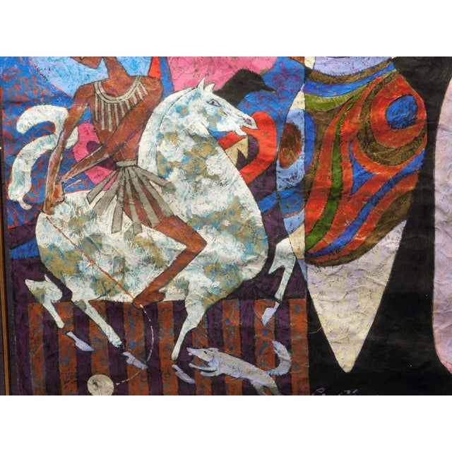 Lin Chong "untitledOriginal Acrylic Painting on Paper Hand Signed For Sale In Denver - Image 6 of 10