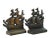 Traditional Mid 20th Century Heavy Solid Cast Metal With Bronze Finished Sailing Ship Bookends - a Pair For Sale - Image 3 of 4
