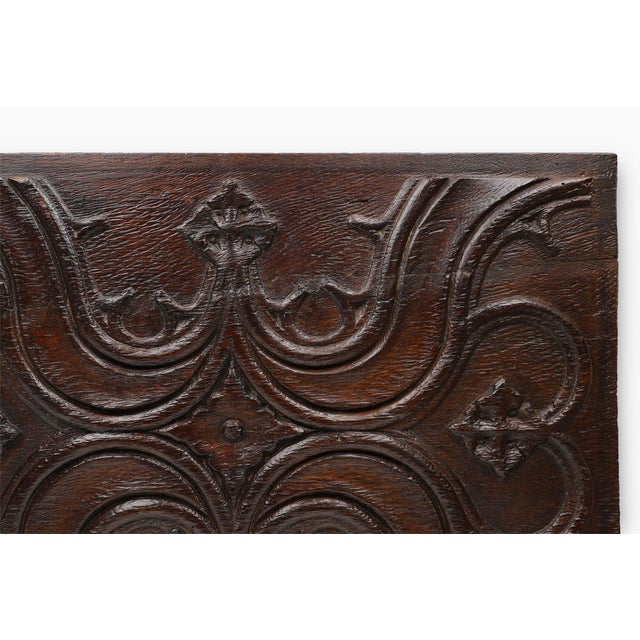 16th Century Gothic Hand-Crafted Panel in Oak, Belgium For Sale - Image 6 of 12