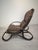 Italian Rattan and Leather Armchair, 1960s For Sale - Image 6 of 13