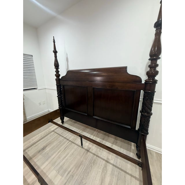2000 - 2009 Attributed to Bernhardt Smithsonian Collection King Size Poster Bed For Sale - Image 5 of 12