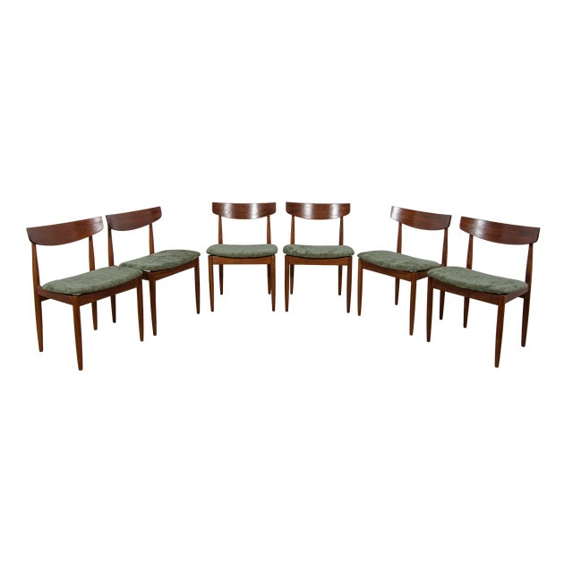 Mid-Century Modern Dining Chairs in Teak by Ib Kofod Larsen for G-Plan, 1960s, Set of 6 For Sale