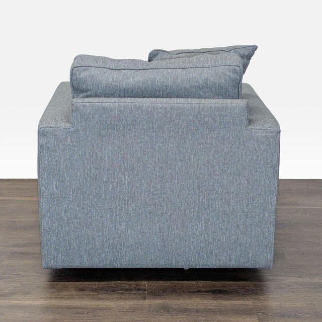 2010s Room & Board Modern Gray Lounge Chair With Cushions For Sale - Image 5 of 7