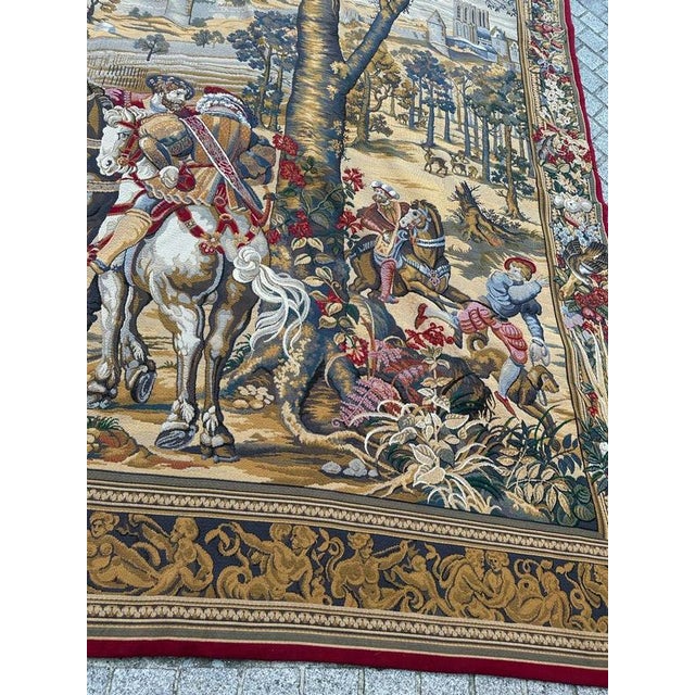 Aubusson Style Jacquard Tapestry, 1980s For Sale - Image 18 of 18
