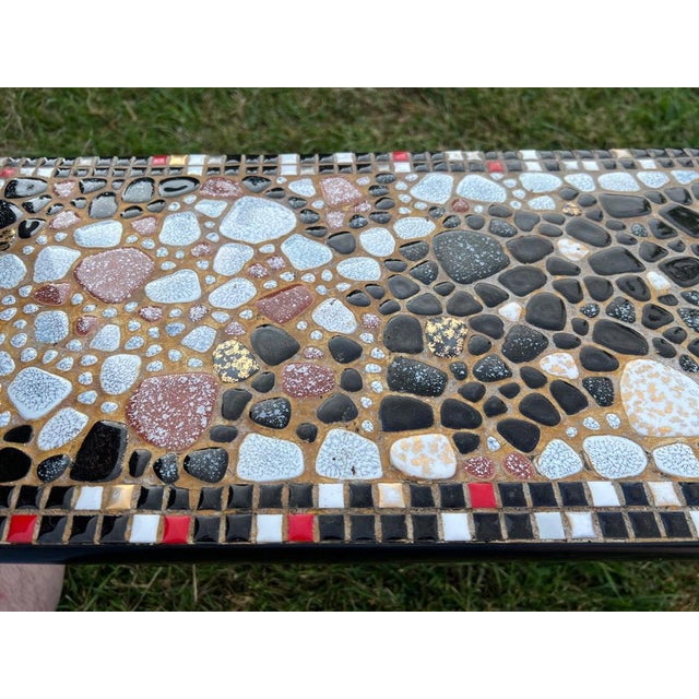 1970s Mid-Century German Plant Stand with Mosaic Stones, 1970s For Sale - Image 5 of 18