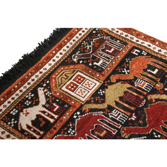 Tribal Handknotted Camel Caravan Rug with Black Fringe, 5'x7' For Sale - Image 3 of 6