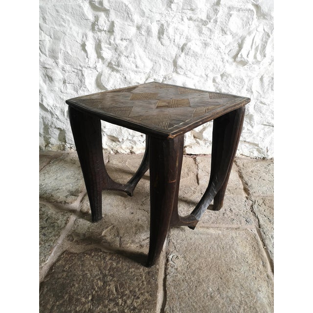 Antique Carved Ashanti Table with Geometric Patterns, 1900s For Sale - Image 16 of 16