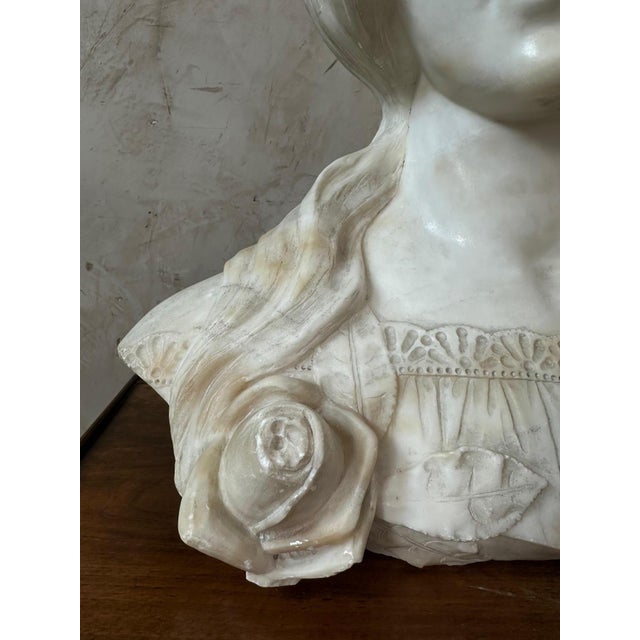 Egon Hillebrand, Marble Bust of a Woman, 1890s-1900s, Marble For Sale - Image 6 of 13