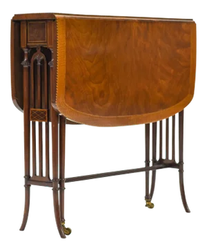 Antique Gate Leg Table With Banded Inlay