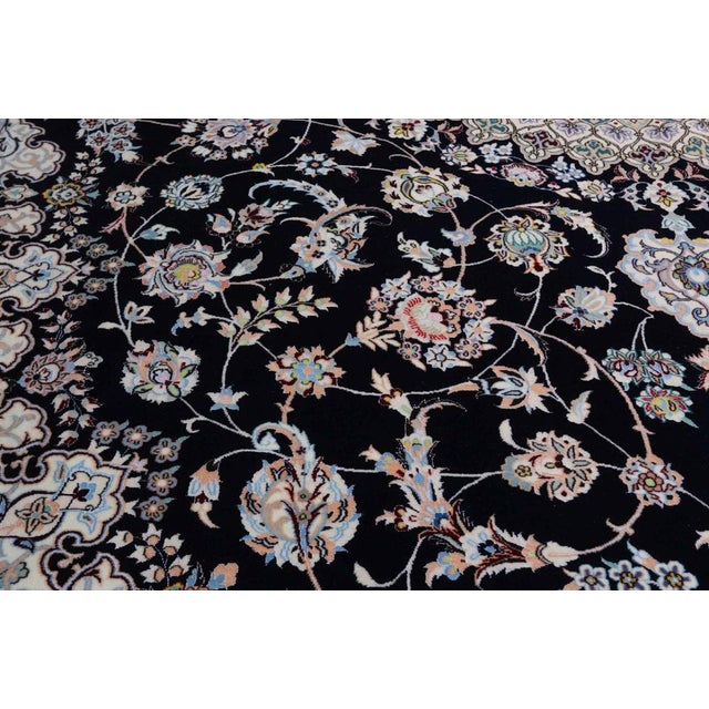Gray Hand-Knotted Wool Nain Rug For Sale - Image 8 of 11