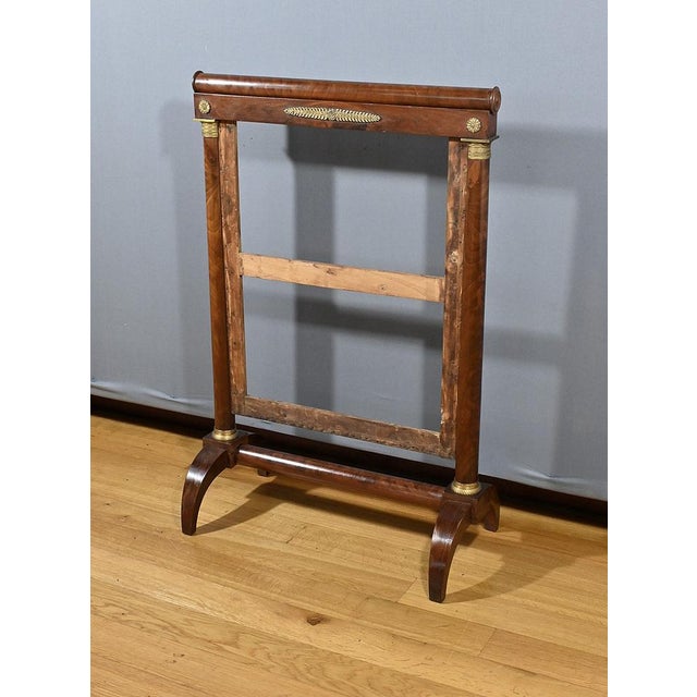 Empire Mahogany Fireplace Screen, Early 19th Century, in Restored conditions. Designed before 1890