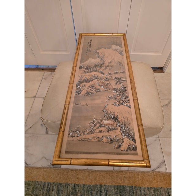 Antique Asian Signed Double Red Seal Watercolor Painting For Sale - Image 12 of 16