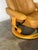 Animal Skin Ekornes Stressless Tan Leather Lounge Chair With Ottoman Mid-Century Modern 1980s For Sale - Image 7 of 13