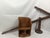 Brown 19th Century American Primitive Wooden Grain Scoop With Folding Support Arm & Iron Hanger For Sale - Image 8 of 18