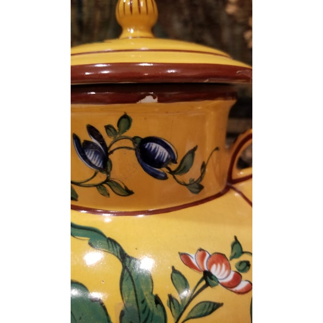 Ceramic Vintage French Faience Wine Jug For Sale - Image 7 of 13