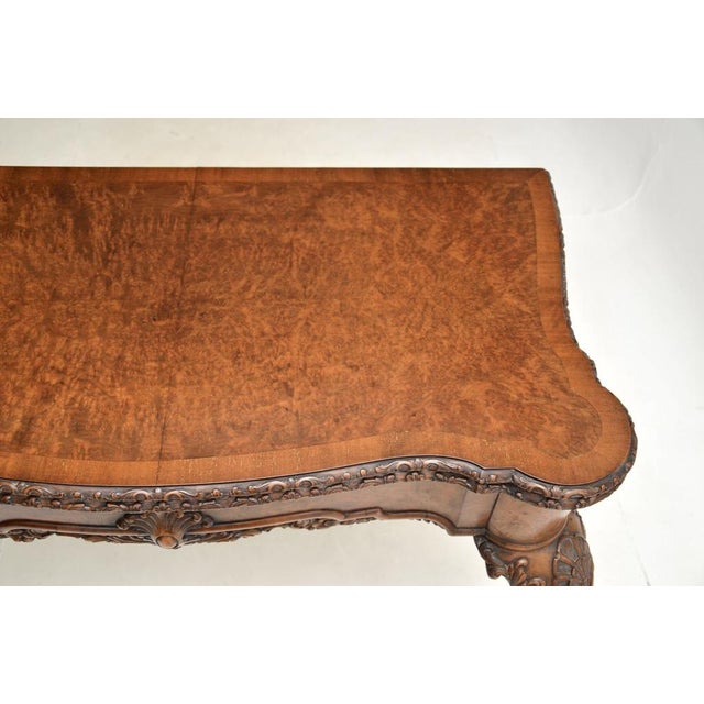 Burr Walnut Card Table, 1900s For Sale - Image 13 of 18