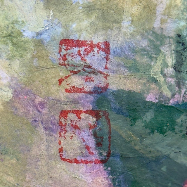 Original John H. Chen Floral Still Life Watercolor Painting on Rice Paper For Sale - Image 9 of 12