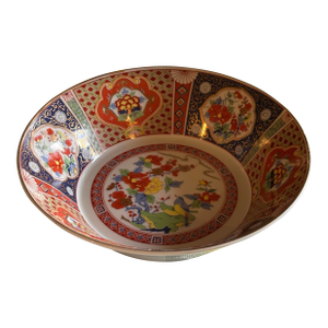 9” Imari Bowl. Japanese. Red. Blue Gold