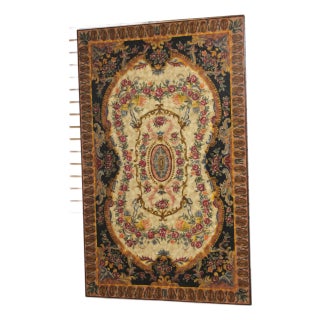 Maitland Smith Painted Tapestry Design Wall Panel For Sale