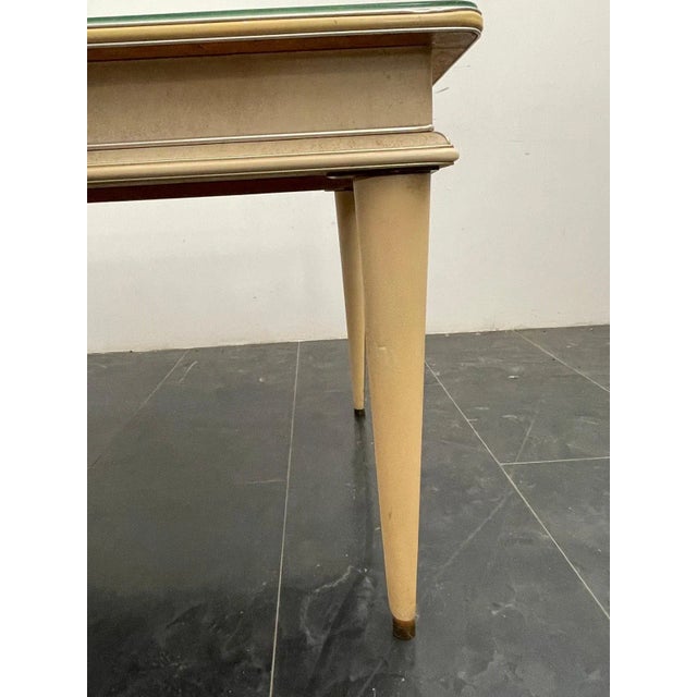 Ivory White Leatherette Table by Mascagni for Harrods, London, 1950s For Sale - Image 8 of 12