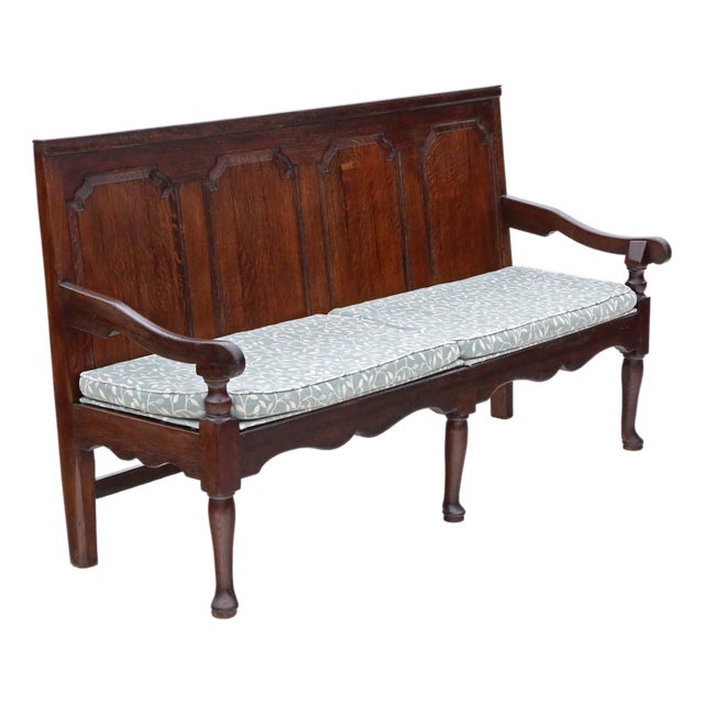 Antique Georgian Oak Bench, 1790s For Sale