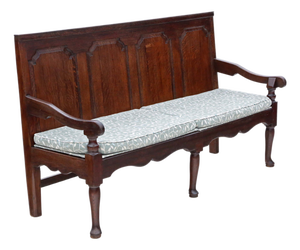 Antique Georgian Oak Bench, 1790s