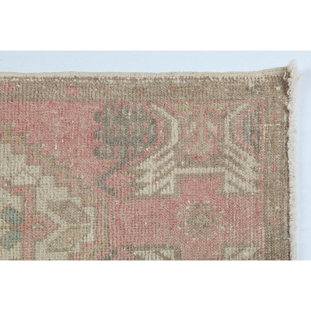 Art Deco Vintage Turkish Handwoven Door Mat Rug -1' 8'' X 3' 11'' For Sale - Image 3 of 8